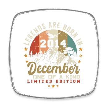 The Legends were released in December 2014 - Retro 2014 - Square fridge magnet - white - Front