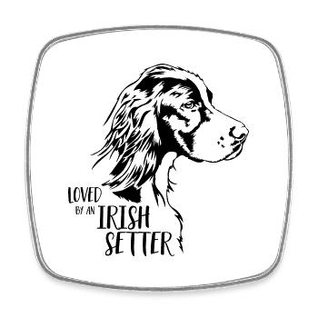 Loved by an Irish Setter Hundespruch Wilsigns - Viereckiger Kühlschrankmagnet - Weiß - Vorne