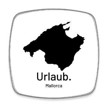 Mallorca. Urlaub. - Viereckiger Kühlschrankmagnet - Weiß - Vorne