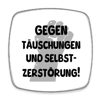 gegen täuschungen - Viereckiger Kühlschrankmagnet - Weiß - Vorne