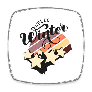 Hallo Winter! Hallo Winter, es ist gerillt. - Viereckiger Kühlschrankmagnet - Weiß - Vorne