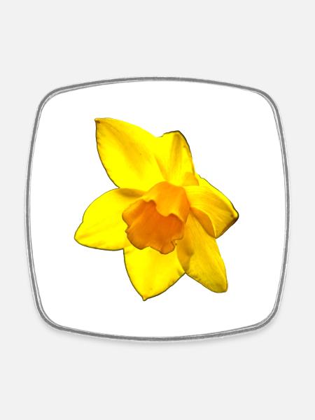 Flower, A731126 - Square fridge magnet - white