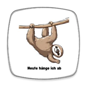 Faultier - Viereckiger Kühlschrankmagnet - Weiß - Vorne