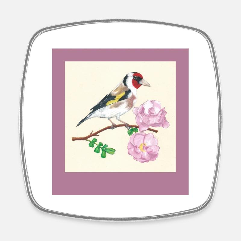 240102 Oiseau 3 - Magnet carré - blanc