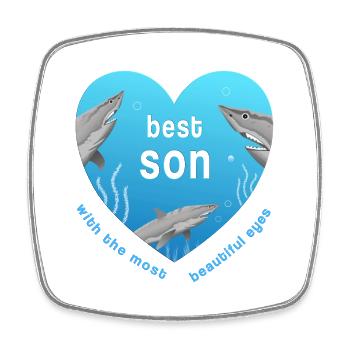 best son - Square fridge magnet - white - Front