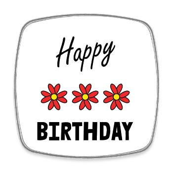 ALLES GUTE ZUM GEBURTSTAG. ALLES GUTE ZUM GEBURTSTAG. JAHRESTAG. - Viereckiger Kühlschrankmagnet - Weiß - Vorne