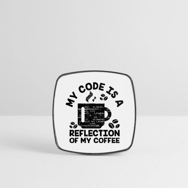 Café Codage Programmeur Codeur Développeur Nerd Coff Magnet carré