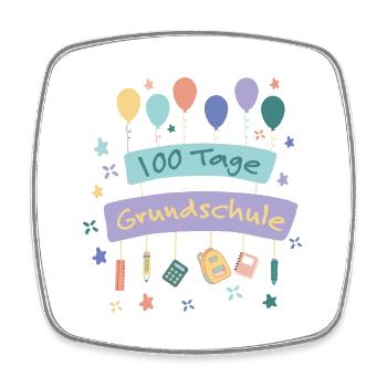 Happy 100 Day School Celebration Party - Square fridge magnet - white - Front
