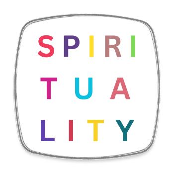 S P I R I T U A L I T Y - Viereckiger Kühlschrankmagnet - Weiß - Vorne
