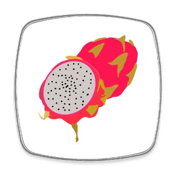Pitaya - Square fridge magnet - white - Front