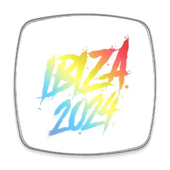 Ibiza 2024 Colorful Holiday Team - Square fridge magnet - white - Front