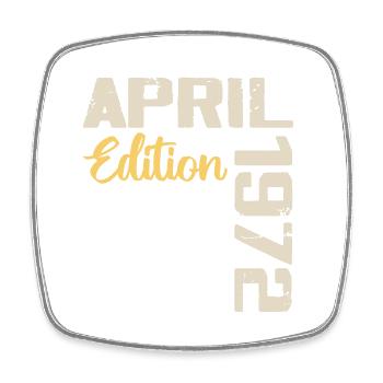 Anniversaire 52 Ans Avril 1972 Cadeau Anniversaire - Magnet carré - blanc - Devant