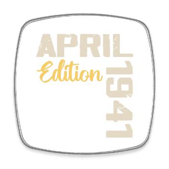 Birthday 83 Years April 1941 Birthday Gift - Square fridge magnet - white - Front