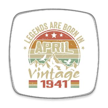 Né En Avril 1941 Vintage - Cadeau Avril 1941 - Magnet carré - blanc - Devant