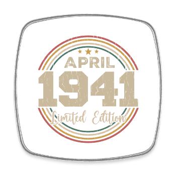 Avril 1941 Cadeau D'anniversaire Avril 1941 Retro - Magnet carré - blanc - Devant