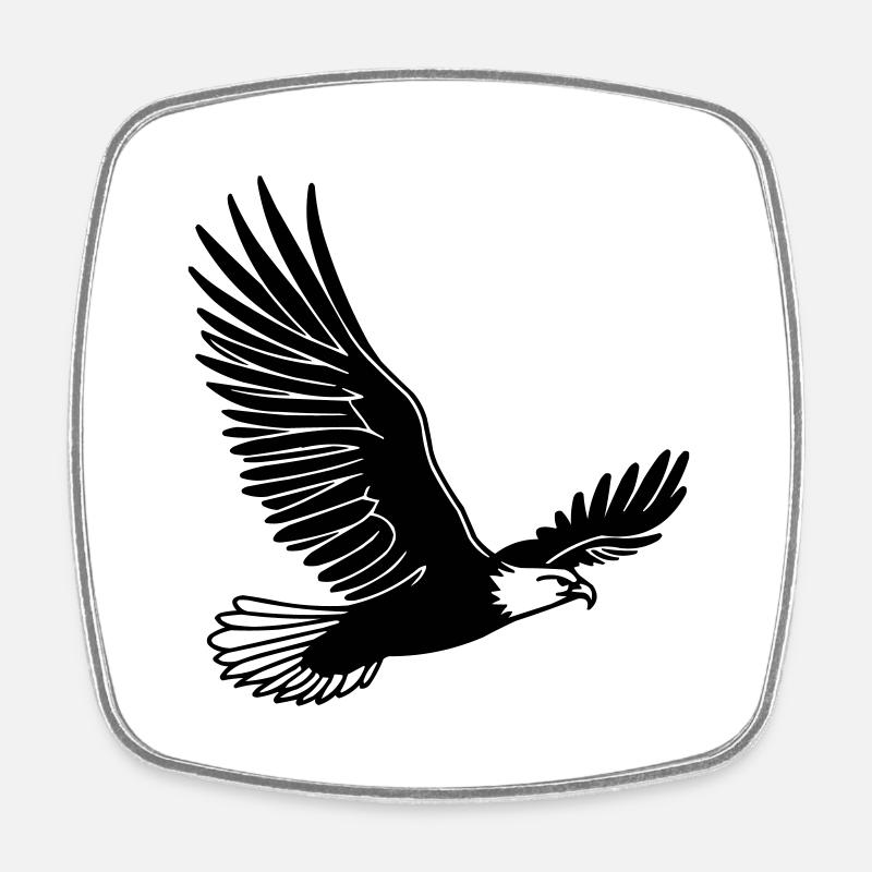 Eagle - Square fridge magnet - white
