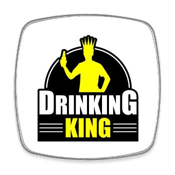 Trinker König Bier Drinking - Viereckiger Kühlschrankmagnet - Weiß - Vorne