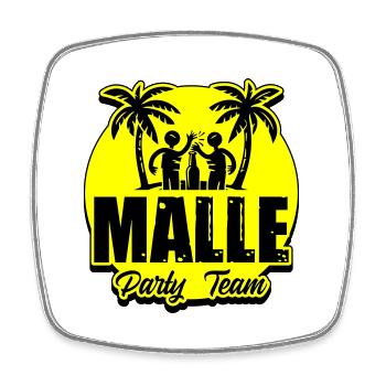 Malle Party Team Urlaub Mallorca - Viereckiger Kühlschrankmagnet - Weiß - Vorne