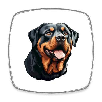 Rottweilerkopf - Square fridge magnet - white - Front