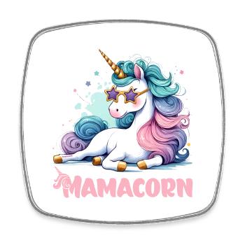 Mamacorn: Magisch & Einzigartig - Viereckiger Kühlschrankmagnet - Weiß - Vorne