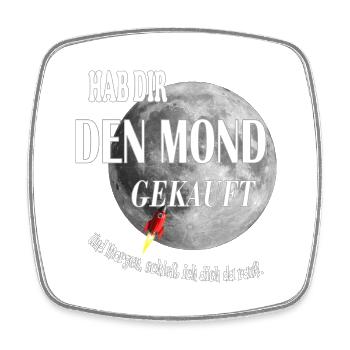 MOON BOUGHT - Square fridge magnet - white - Front