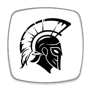 Sparta Spartan Warrior - Square fridge magnet - white - Front