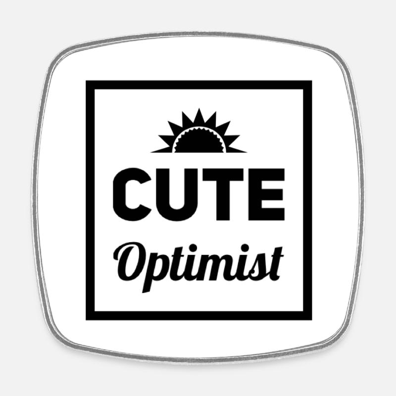 Baby - Cute Optimism - Square fridge magnet - white