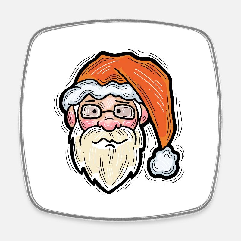Santa Claus - Square fridge magnet - white