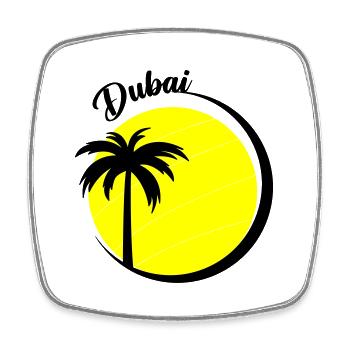 dubai - Viereckiger Kühlschrankmagnet - Weiß - Vorne