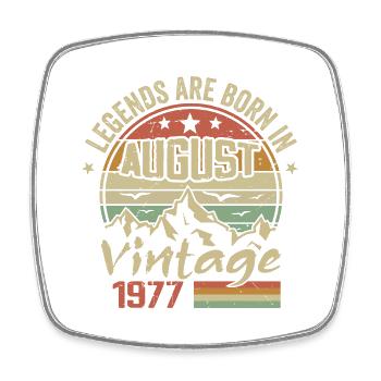 August 1977 Jubiläum 1977 - Legenden August 1977 - Viereckiger Kühlschrankmagnet - Weiß - Vorne