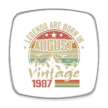August 1987 Jubiläum 1987 - Legenden August 1987 - Viereckiger Kühlschrankmagnet - Weiß - Vorne