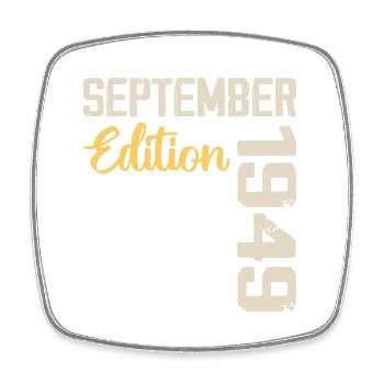September 1949 - 75th Anniversary September 1949 - Square fridge magnet - white - Front