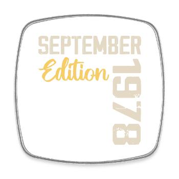 September 1978 - 46th Anniversary September 1978 - Square fridge magnet - white - Front