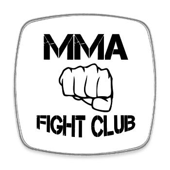 Club de combat MMA - Magnet carré - blanc - Devant