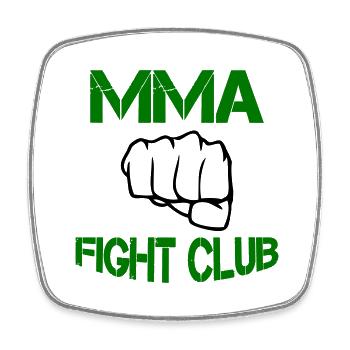 Club de combat MMA - Magnet carré - blanc - Devant