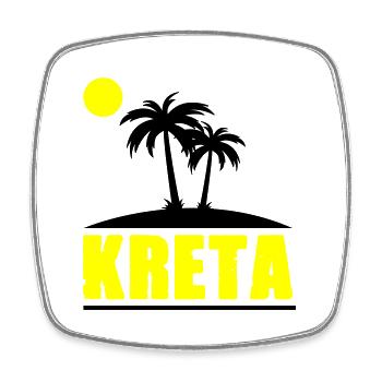 kreta - Viereckiger Kühlschrankmagnet - Weiß - Vorne