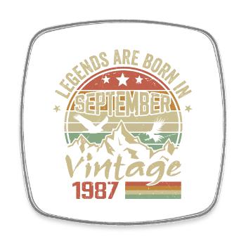 September 1987 Anniversary Gift September 1987 - Square fridge magnet - white - Front