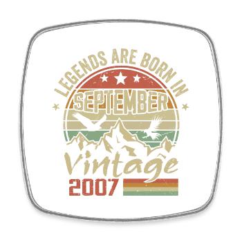 September 2007 Birthday Gift September 2007 - Square fridge magnet - white - Front