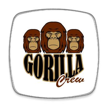 Gorilla Crew - Square fridge magnet - white - Front