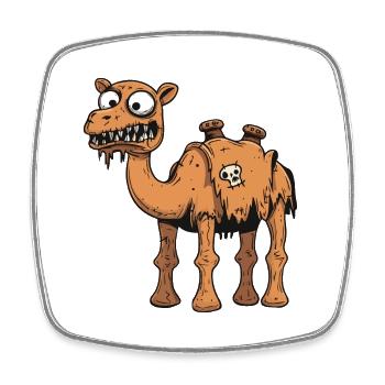 Camel Halloween Comic Funny - Square fridge magnet - white - Front