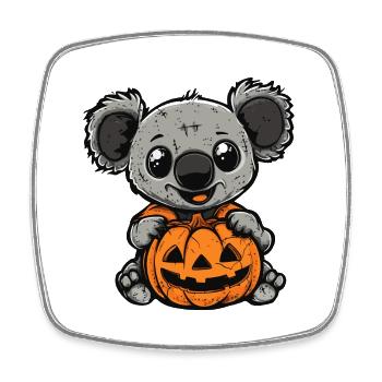 Koala Halloween Bande Dessinée Drôle - Magnet carré - blanc - Devant