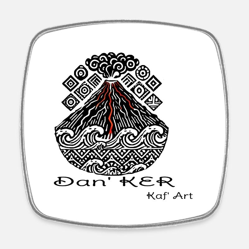 974 DAN KER 2 - Magnet carré - blanc