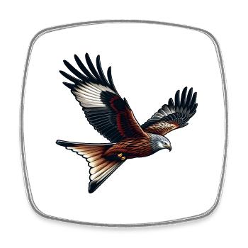 Milan royal Milvus Milvus oiseau de proie - Magnet carré - blanc - Devant