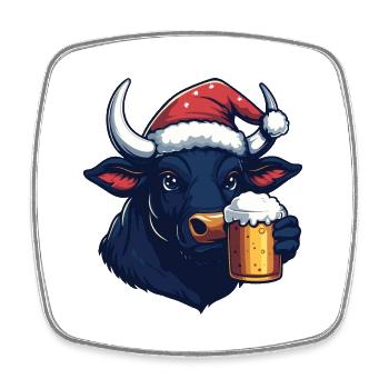 Taurus Bière Noël Noël - Magnet carré - blanc - Devant