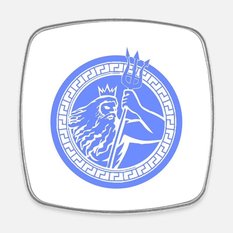 Poseidon Triton - Square fridge magnet - white
