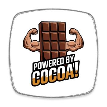 Powered by Cocoa! - Square fridge magnet - white - Front