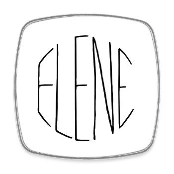 Elene - Magnet carré - blanc - Devant