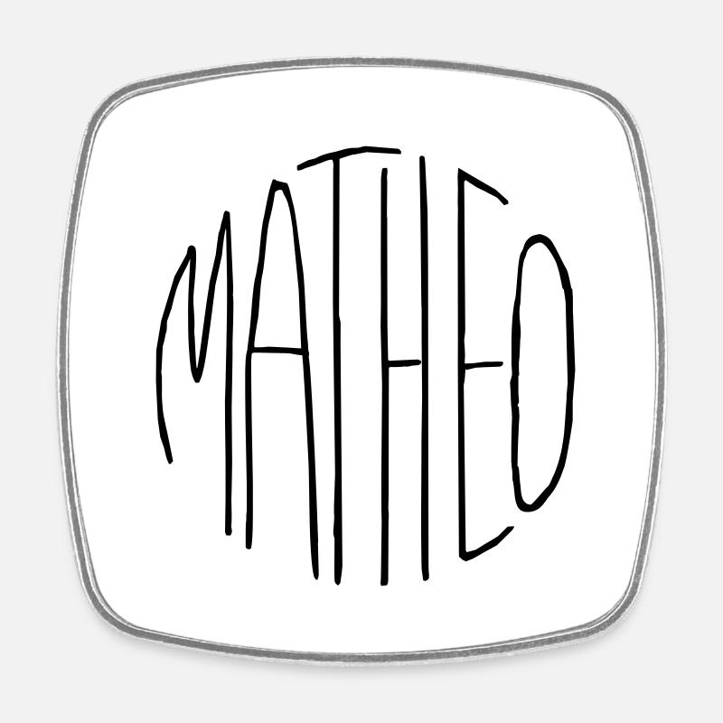 Matheo - Square fridge magnet - white