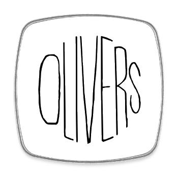 Olivers - Magnet carré - blanc - Devant