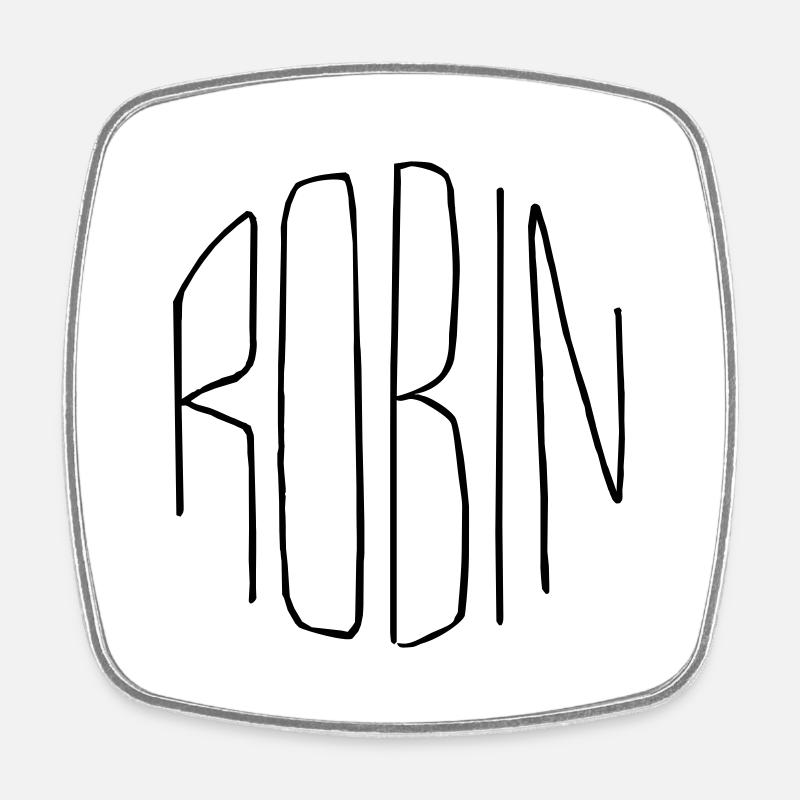 Robin - Square fridge magnet - white